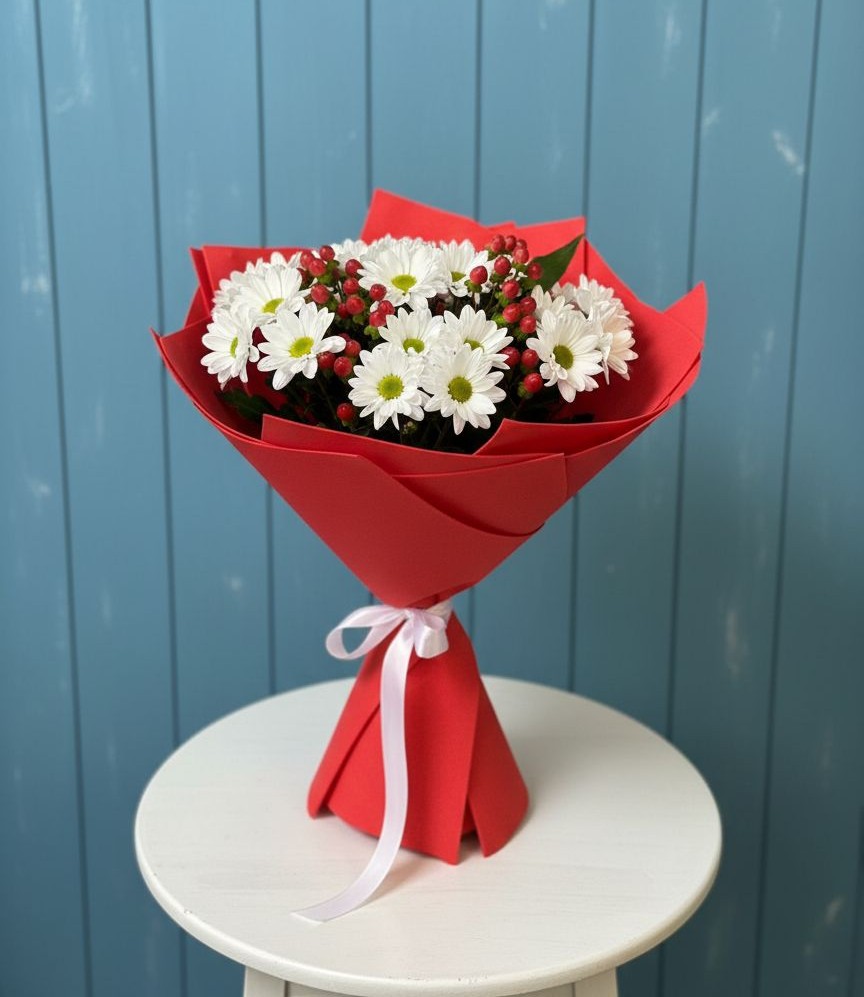 Букет цветов из: Хризантемы в Левокумке