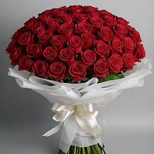 Букет 101 Красная роза Блэк Мэджик в Левокумке