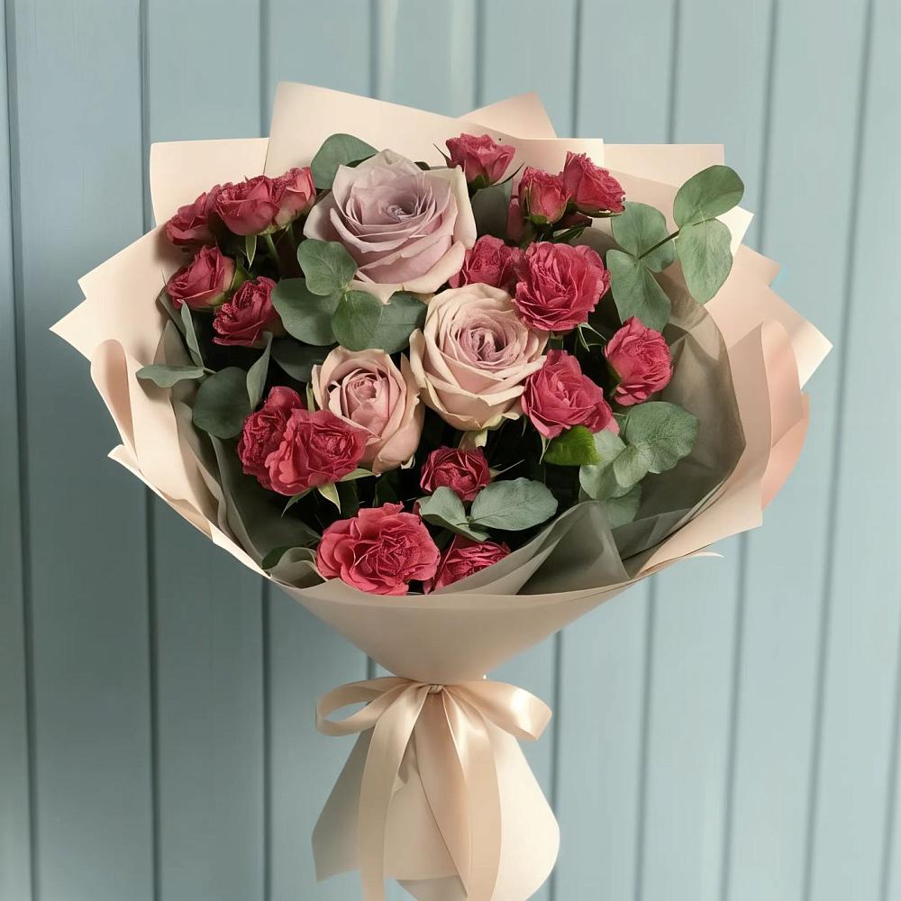 Букет цветов из: Гвоздики и Розы в Левокумке