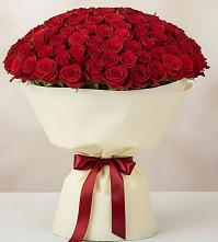 Букет 101 Красная роза Милано в Левокумке