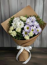 Букет цветов из:  Хризантемы и Розы в Левокумке