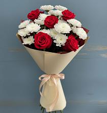 Букет цветов из:  Розы и Хризантемы в Левокумке