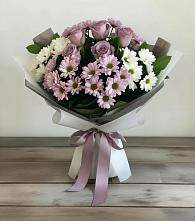 Букет цветов из:  Хризантемы и Розы в Левокумке