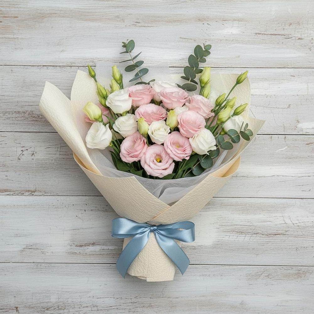 Букет цветов из: Лизиантусы в Левокумке